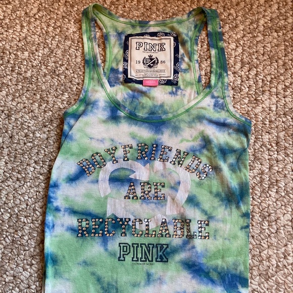 PINK tank , small, rhinestones - Picture 2 of 7